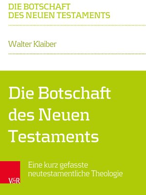 cover image of Die Botschaft des Neuen Testaments